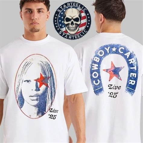 Beyonce Cowboy Carter Tour Merch Tee Los Angeles Live 25 Two Sides ...