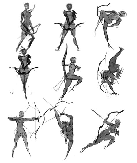 Drawing Bow And Arrow Pose Reference - Drawing.rjuuc.edu.np