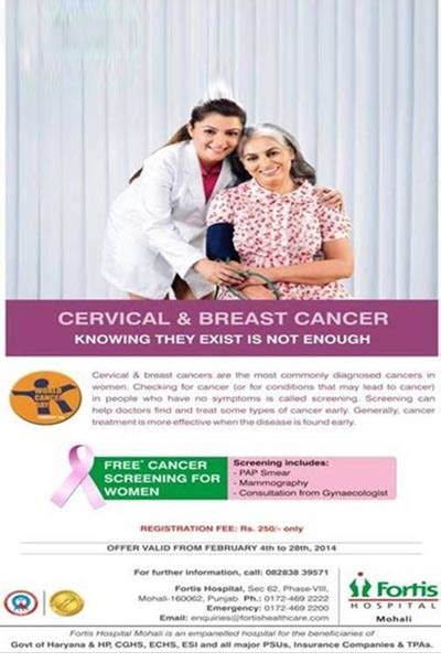 Cancer awareness campaign by Fortis in association with Chitkara University