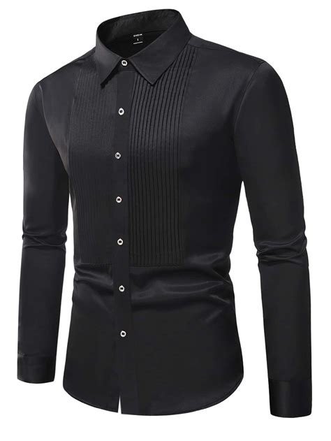 Manfinity Mode Men Pleated Detail Button Up Shirt | SHEIN USA