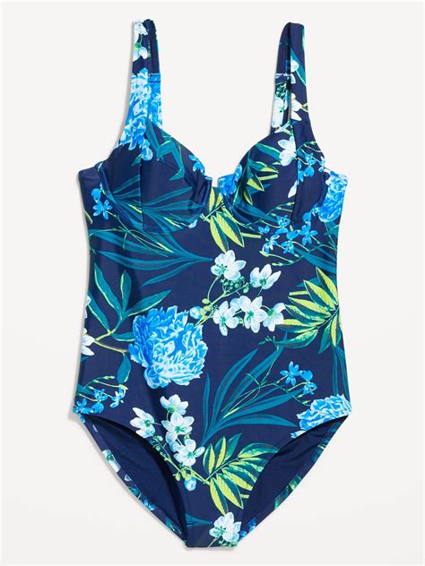 Underwire One Piece Swimsuits Floral at Tristan Wilkin blog