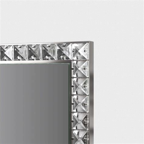 Crystal Edge Full Length Mirror 50 × 155 cm | LED Crystal Frame Floor ...