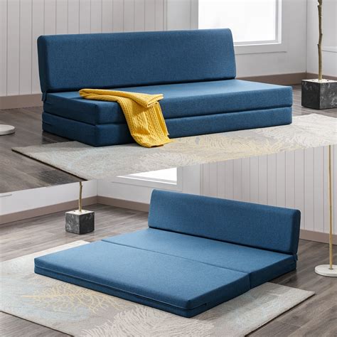 BALUS Convertible Folding Sofa Bed, Memory Foam Futon, Sleeper Chair ...