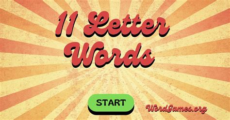 11 Letter Words - Word Games