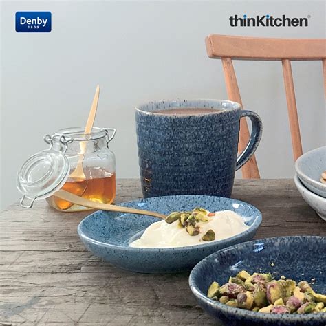 Buy Now Denby Studio Blue Flint Pasta Bowl | thinKitchen