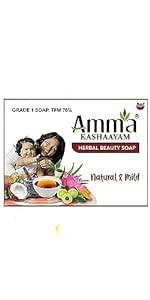 Buy AMMA Kashaayam | Herbal Beauty Soap | Natural & Mild | GRADE 1 WITH ...