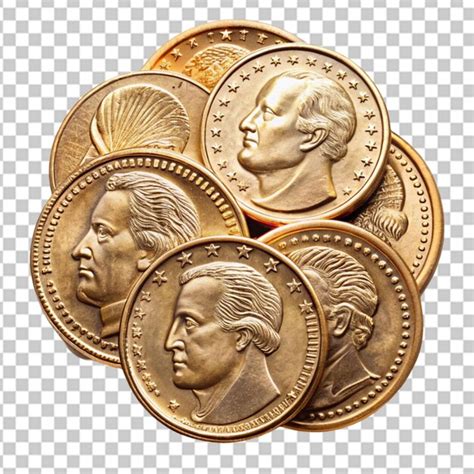 Magnificent ancient coins isolated on transparent background | Premium ...