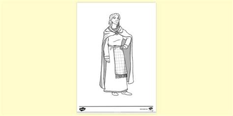 Pictish Woman Colouring Sheet | Twinkl Resources - Twinkl