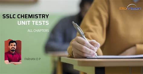 SSLC Chemistry Chapterwise Unit Tests EM - All Chapters