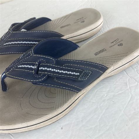 Clarks Breeze Sea Navy Blue Flip Flop Womens Sz 7 Tho… - Gem