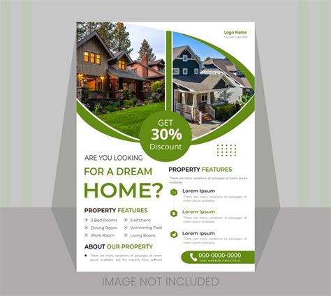 Modernes Immobilien-Flyer-Poster-Design | Premium Vektor
