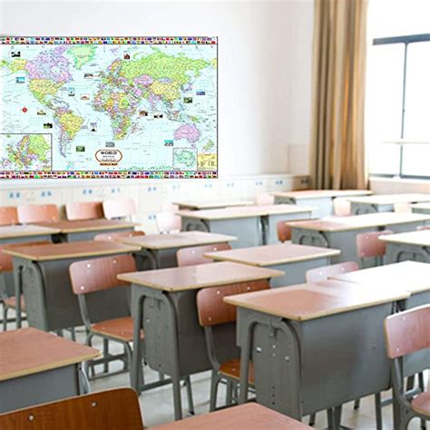 Voorkoms World Map Wall Sticker Designs PVC Vinyl Wall Sticker Home ...