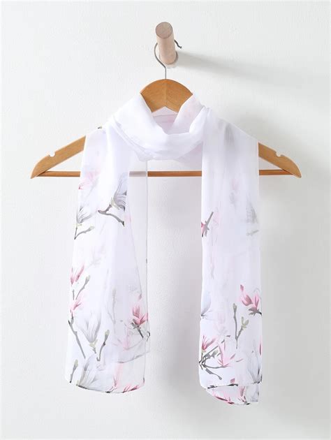 1pc Floral Print Scarf Flower Plant Scarf Ideal For Going Out ...