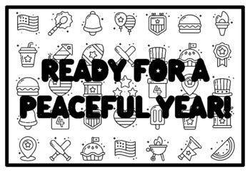 READY FOR A PEACEFUL YEAR! Peace Coloring Pages, Patriotic Coloring ...