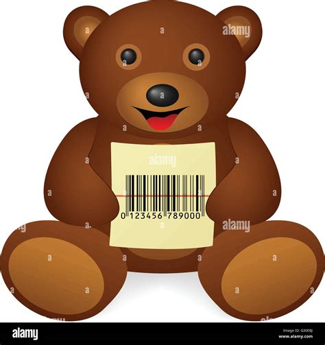 Teddy bear bar code on a white background. Vector illustration Stock ...