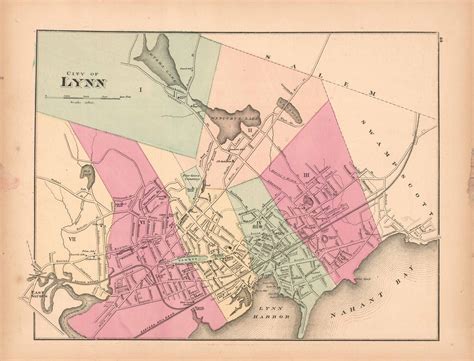 City of Lynn, Massachusetts by H.F. Walling and O.W. Gray: (1871) | Art ...