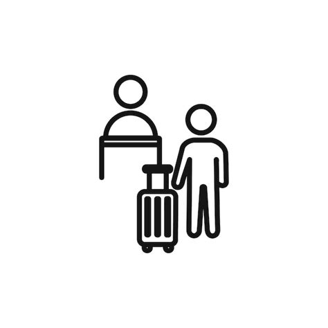 Hospitality industry icon isolated flat vector in outline | Premium Vector