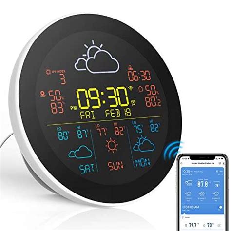 Dekala Weather Clock 3-Day Weather Forecast Smart Weather Station Wireless Indoor Outdoor ...