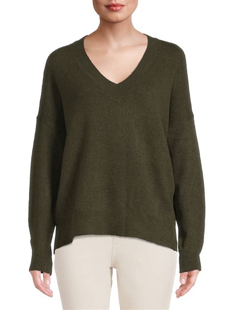 Dreamers by Debut Women’s Oversized V-Neck Sweater with Long Sleeves ...