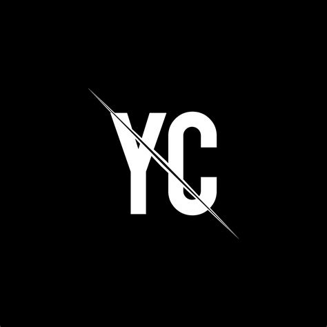 YC logo monogram with slash style design template 3739785 Vector Art at ...