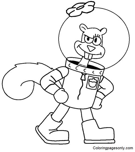 Image result for Sandy Cheeks Outline