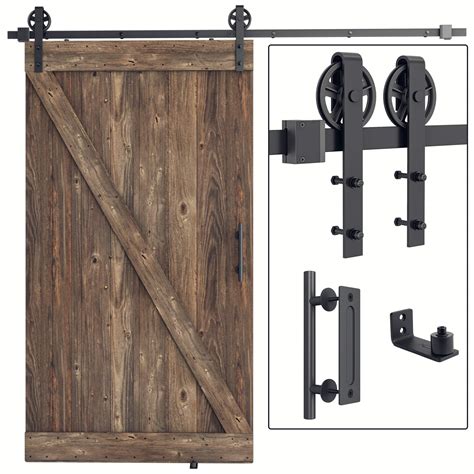 Snapklik.com : SMARTSTANDARD 8FT Heavy Duty Sliding Barn Door Hardware ...
