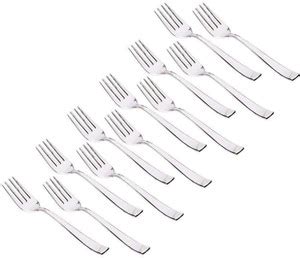 Parage 12 Pieces Forks Set for Dining Table, Fork set Steel, Dinner ...