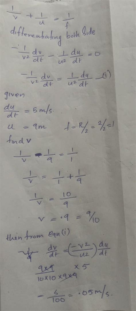 a man running at speed 5m/s is viewed in the side view mirror of radius ...