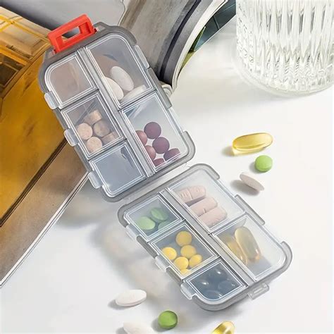 AILEXIM Medicine Pill Box with Travel Medicine Case Kit | Pocket Daily ...
