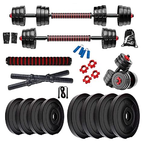 Bodyfit 3 in 1 Convertible-Expandable Dumbbells Set (8kg to 60kg ...