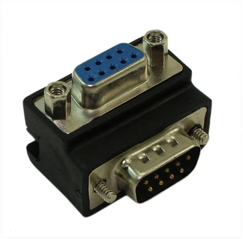 MyCableMart Serial Port Right Angle Adapter DB9 (Style 2 Black : Amazon ...