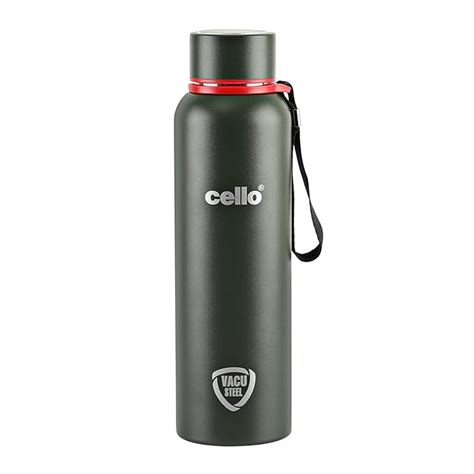 Cello Kent Thermosteel Flask with DTP Coating, 900ml, Military Green ...