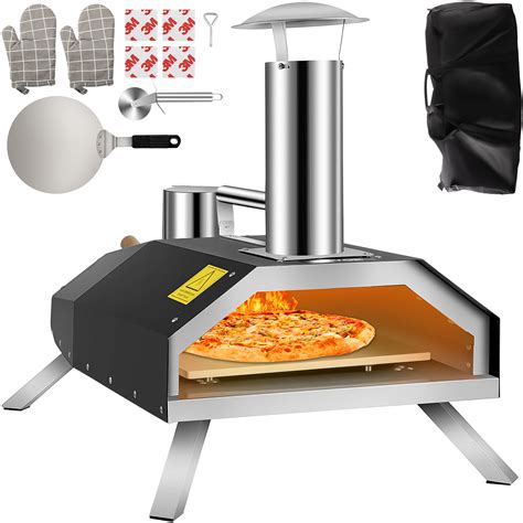 VEVOR Portable Pizza Oven, 12" Pellet Pizza Oven, Stainless Steel Pizza ...