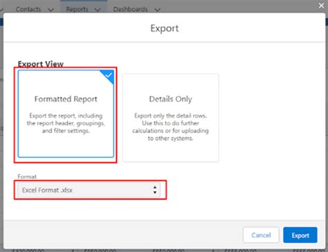 How to Export Salesforce to Excel 的图像结果