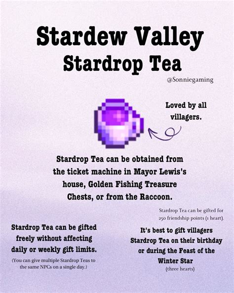 Sonnie• Switch Gamer on Instagram: "Stardew Valley Stardrops Tea ...