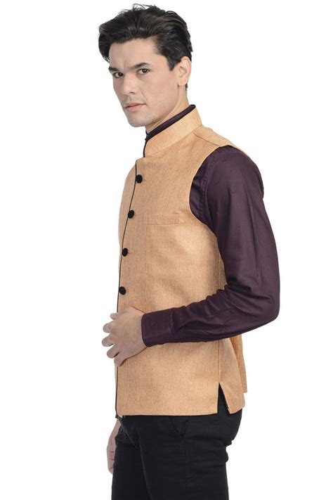 Wintage Men's Rayon Bandhgala Jodhpuri Festive Orange Nehru Jacket ...
