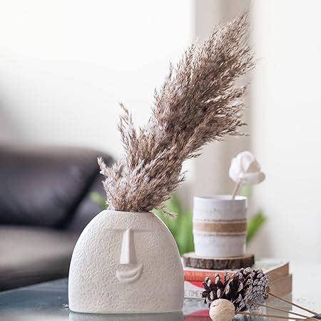 Buy Glimpse Homes Ceramic Flower Vase | Set of 2 | Upbeat Face Vase 5.5 ...