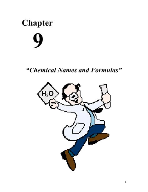 Chemistry - Chp 9 - Chemical Names and Formulas - Notes | DOC