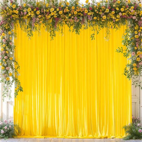 FILLOXY Net Backdrop Curtain Set for Decoration, 2 Pieces, 8 x 5 feet ...