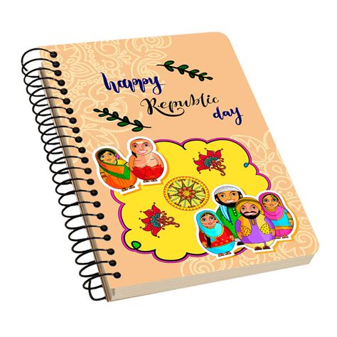 THE MIGHTY PI Republic Day Notebook, Single Rule Notebook, Size : A5 ...