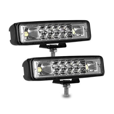 6 Inch Led Pods Light Bar - nicerpro Slim 60W 10000Lm 12V/24V Driving ...
