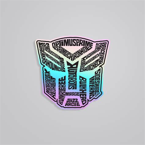 Transformers Logo Holographic Sticker – Roll Out in Shimmering Autobot ...