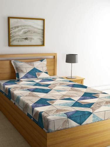 LAYNORA Premium Cotton Single Bedsheet with One Pillow Cover for Coat ...