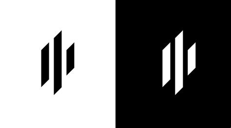 business logo minimalist monogram m letter initial black and white icon illustration style ...