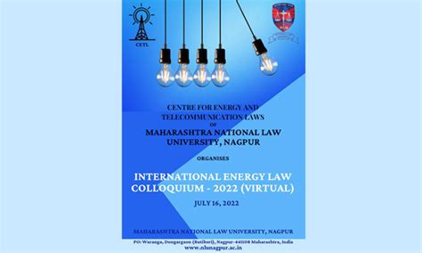 Call For Papers, MNLU Nagpur, International Energy Law, Colloquium