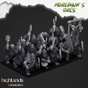 Buy Highlands Miniatures - Moredhun's Orcs - Orc Warriors with Hand ...