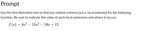 First Derivative Test Relative Extrema 的图像结果
