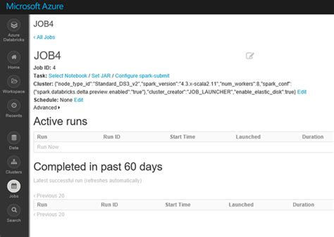Azure Data Bricks Jobs 的图像结果