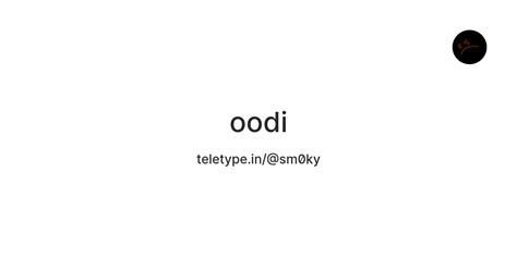 oodi — Teletype