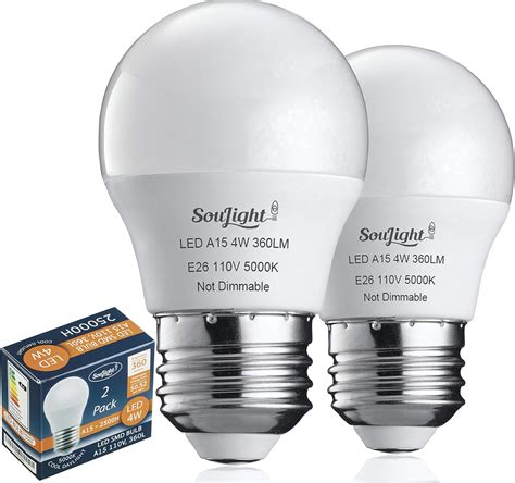 Refrigerator Light Bulb LED - SMD A15 4W 40Watt Equivalent - Waterproof ...